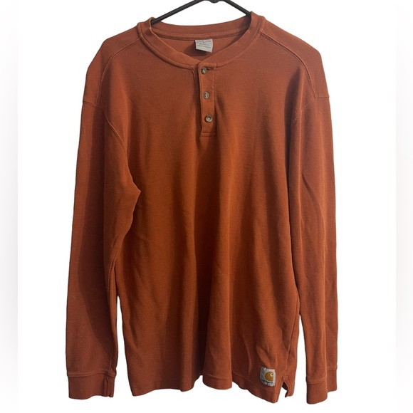 Carhartt Other - Carhartt Men's Long John Shirt Long Sleeve Large Tall Orange Cotton